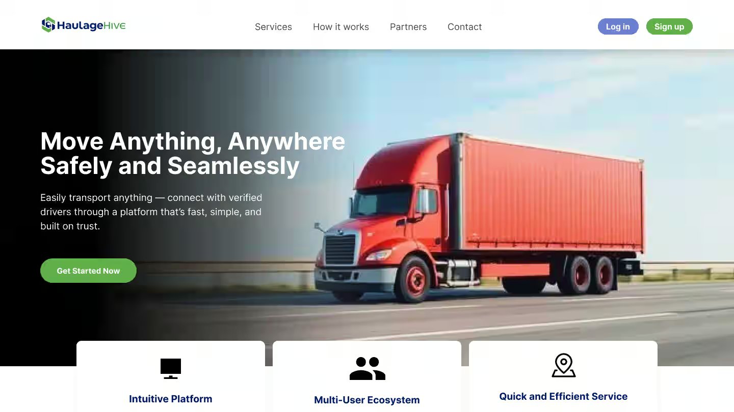 Cargo & Logistics — Landing page design & build
