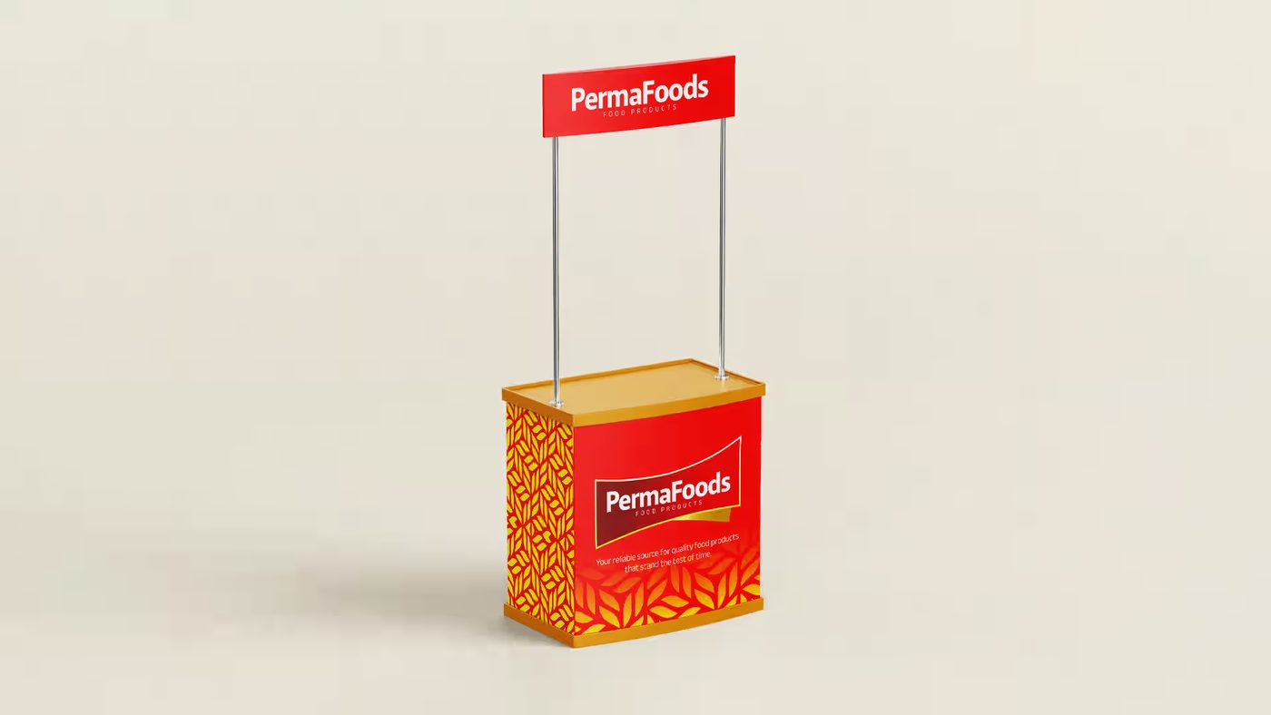PermaFoods brand identity artboard — 13