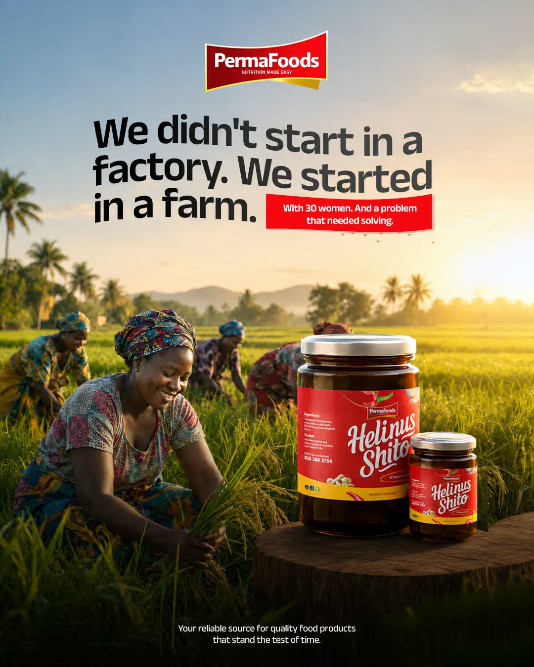 PermaFoods social media post design — 2